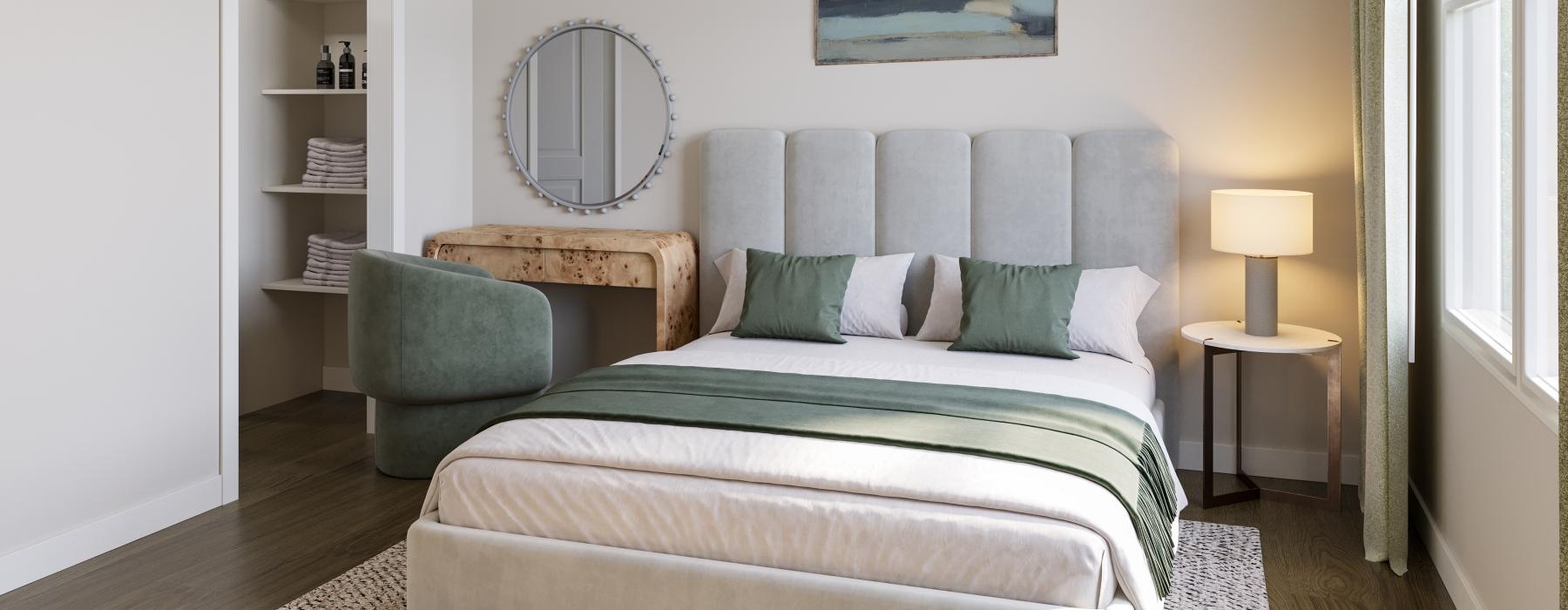 spacious bedroom